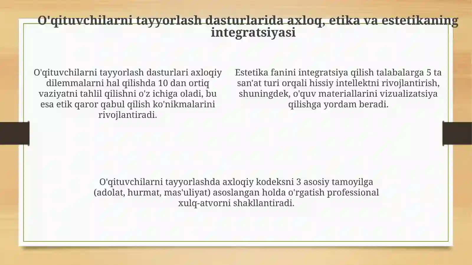Boshlang'ich sinf o'qituvchilarining axloqiy, etik va estetik rivojlanishi 4