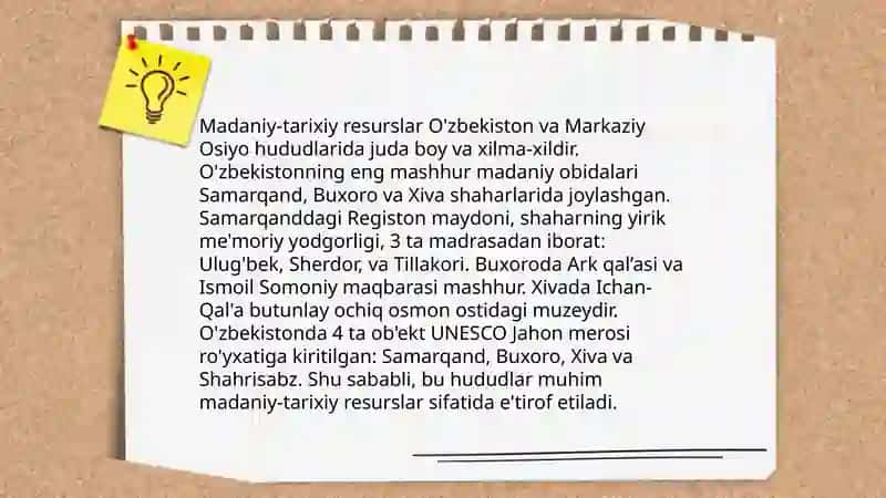 Turizm resurslari fanining predmeti, maqsadi va vazifalari 4