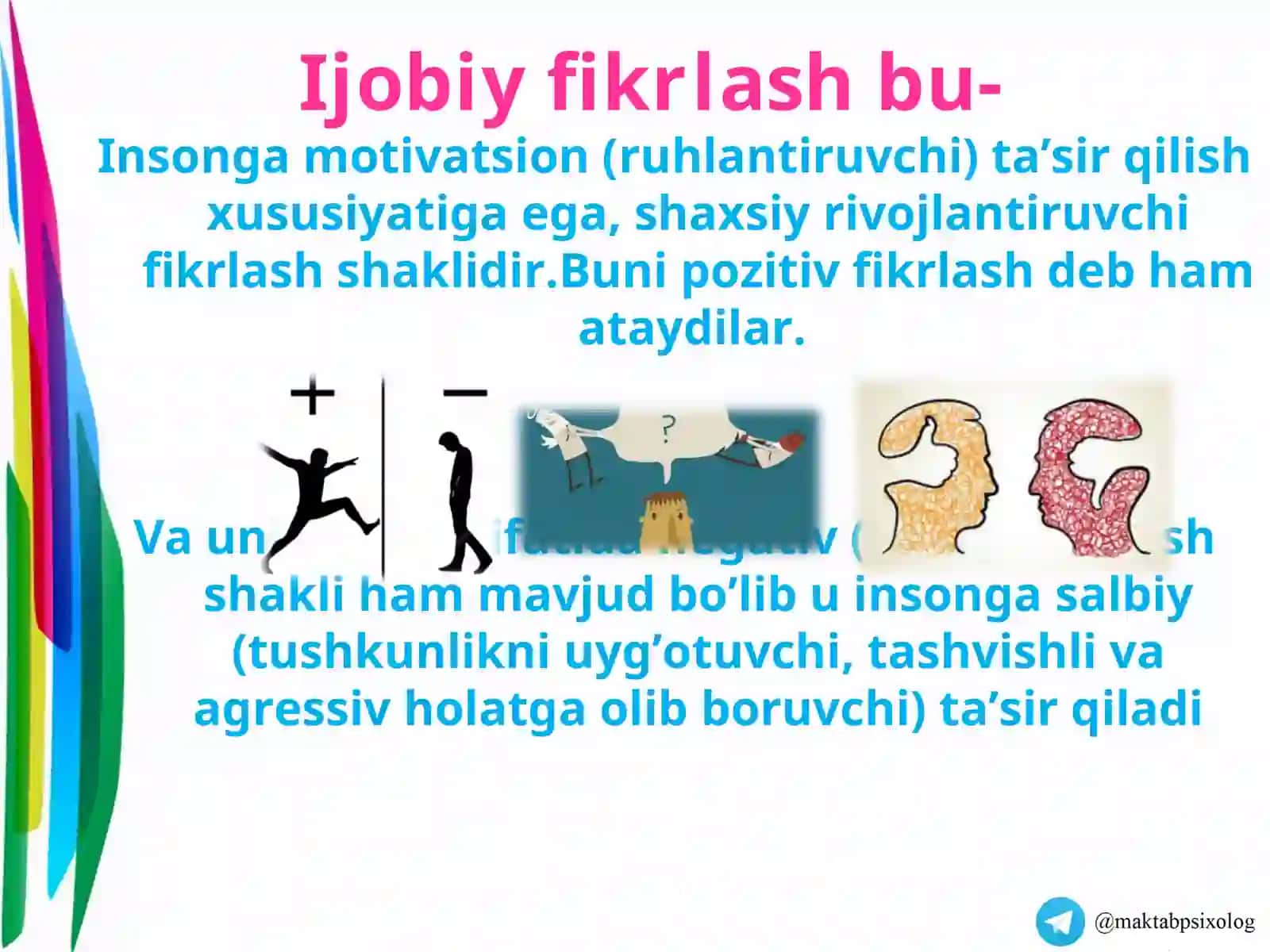Ijobiy Fikrlashni rivojlantirish treningi 4