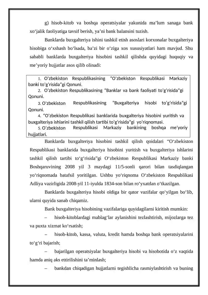 Banklarda kredit operatsiyalarini buxgalteriya hisobi 4