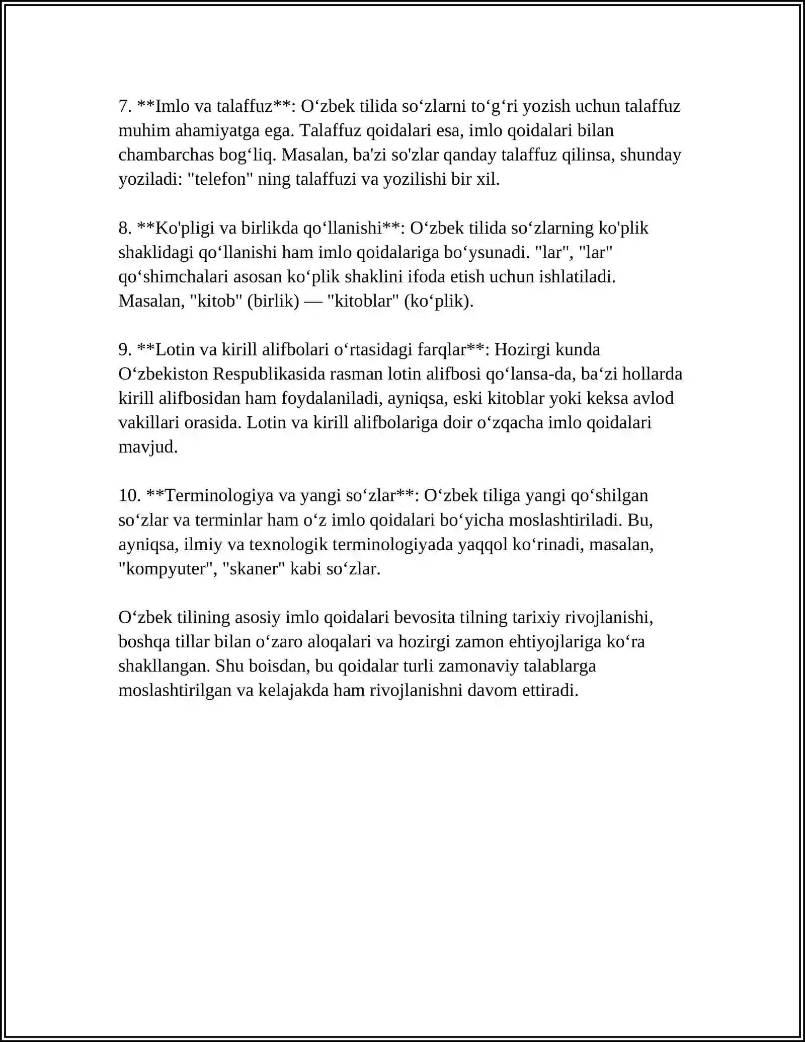 OTLAR YASALISHINING IMLOSI 3- SING DARSLIGI 4