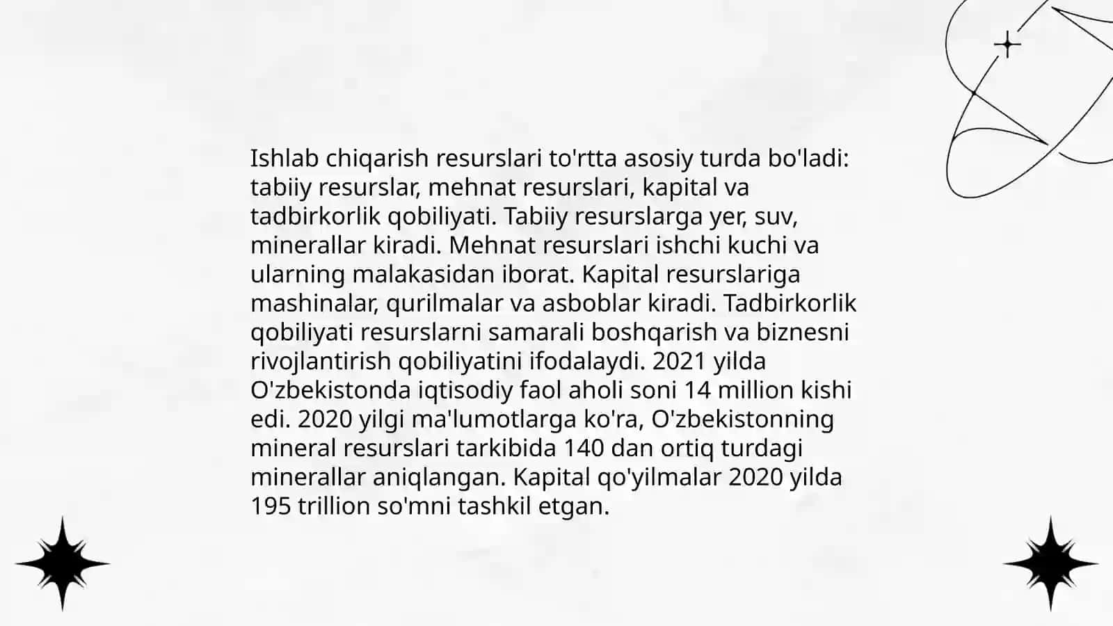 Ishlab chiqarish jarayoni va uning natijalari 4