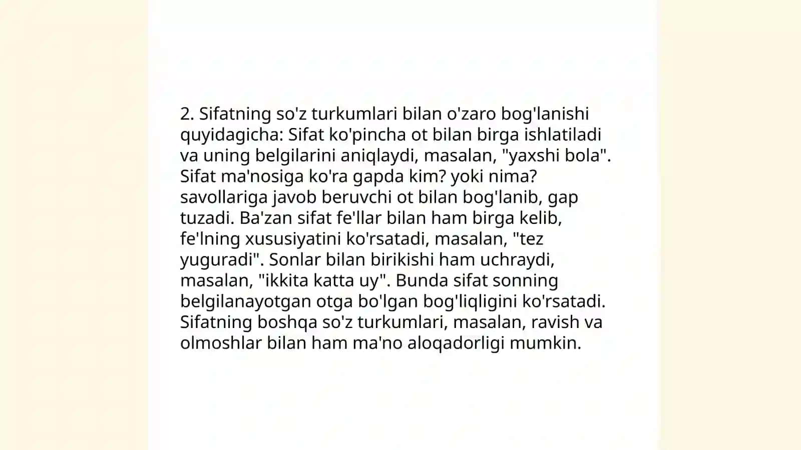 Sifat so'z turkumi 4