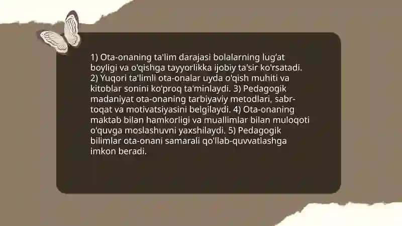Bolalarni maktabga tayyorlashda tasir etuvchi omillar 4