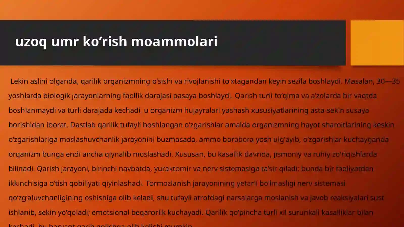 Biologiya fanidagi uzoqumr ko'rish mo'ammolari 4
