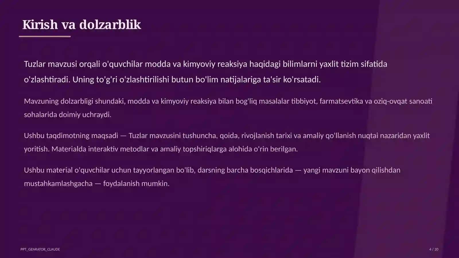 Tuzlar (8-sinf) 4