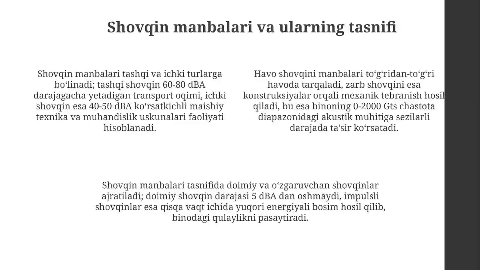 Normativ-huquqiy baza va akustik asoslar 4
