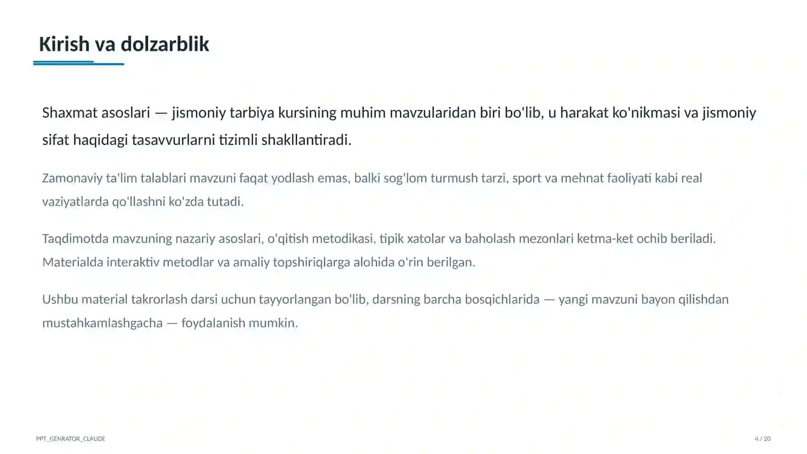 Shaxmat asoslari (4-sinf) 4