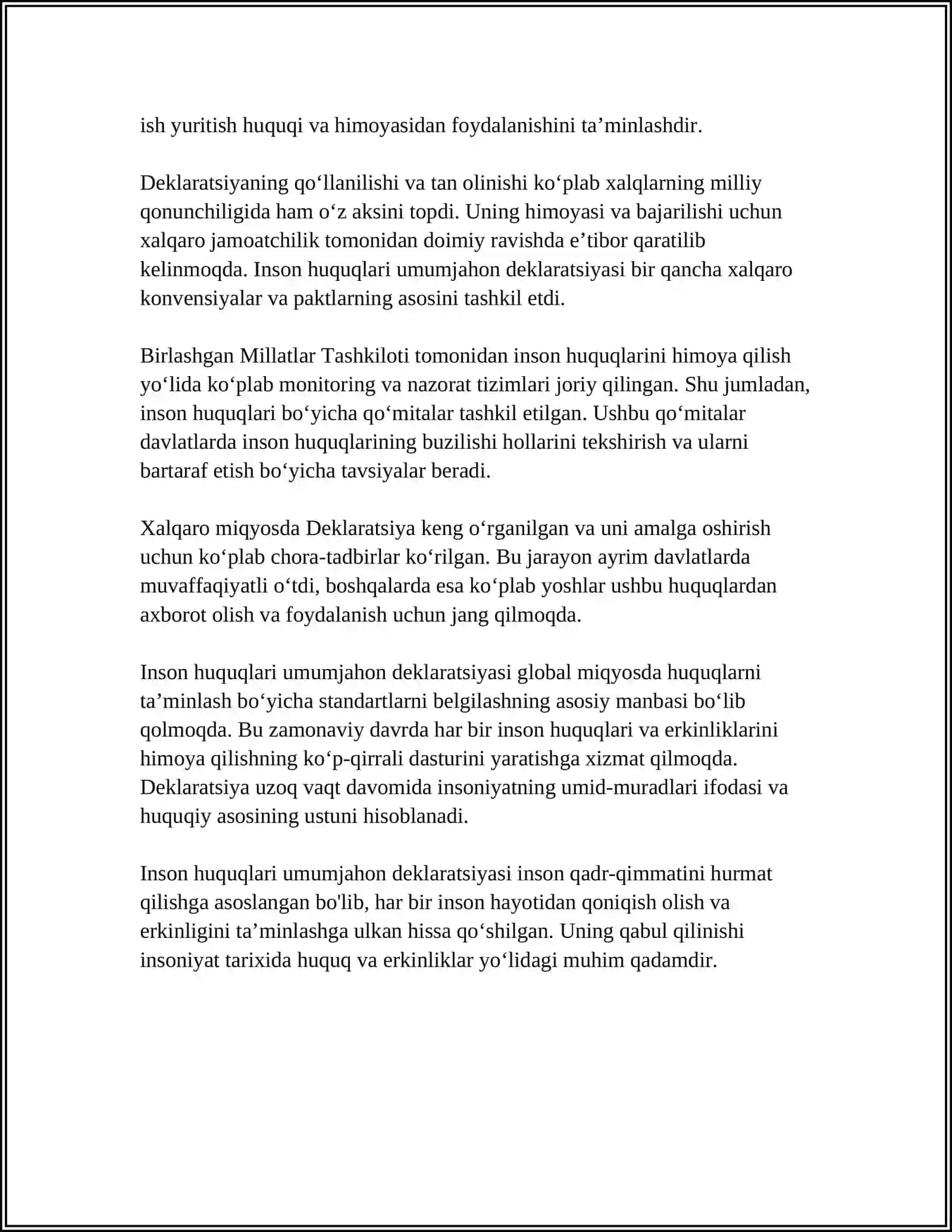 Inson Huquqlarini Kafolatlovchi Hujjatlar 4