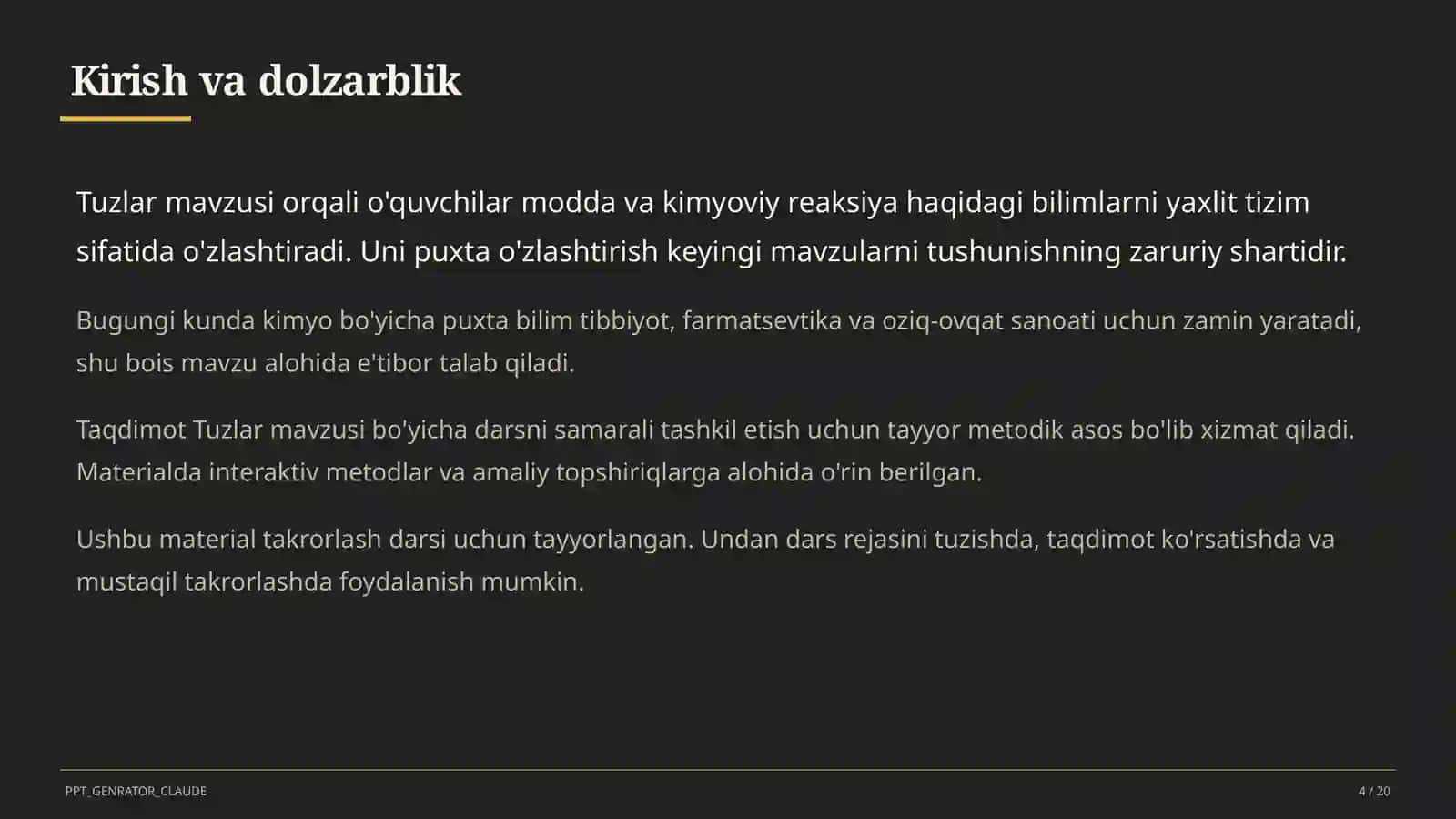 Tuzlar (8-sinf) 4