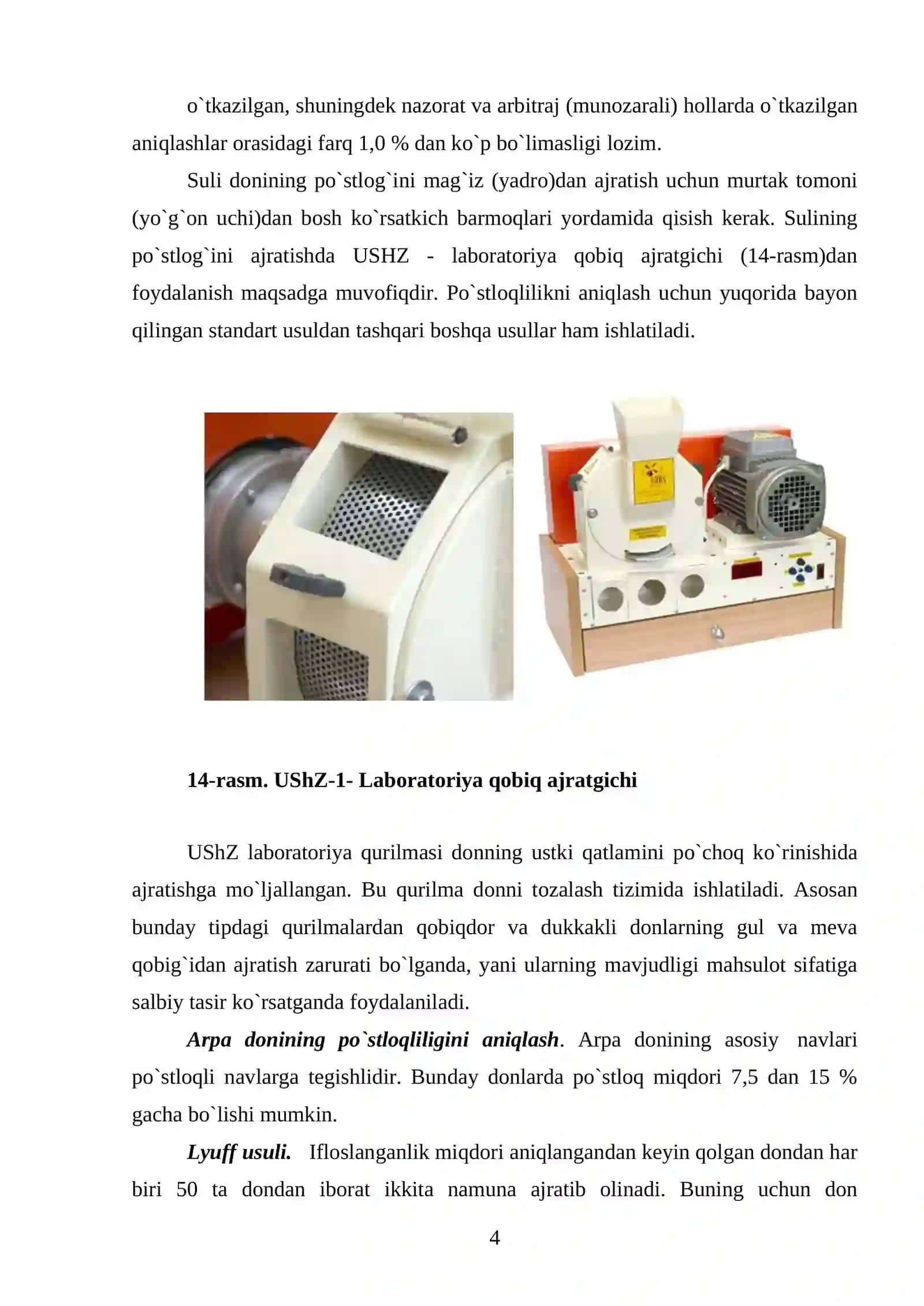 YORMABOP DONNI ARALASHMALARDAN FRAKSIYALAB TOZALASH VA ISH SAMARADORLIGINI ANIQLASH 4
