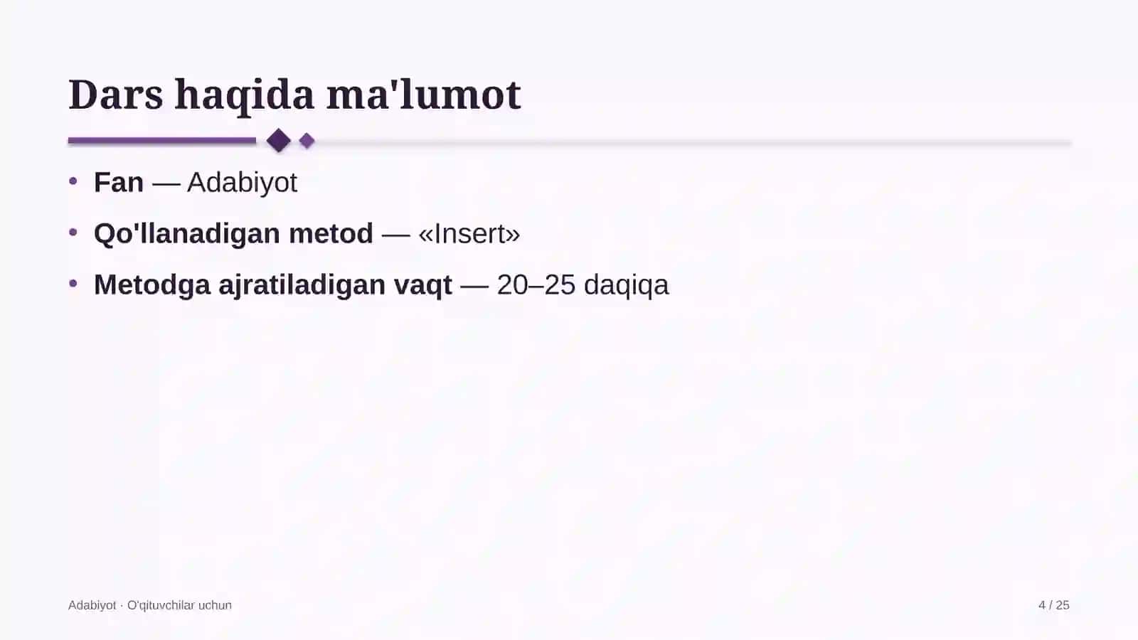 adabiyot darslarida insert metodidan foydalanish 1257 4