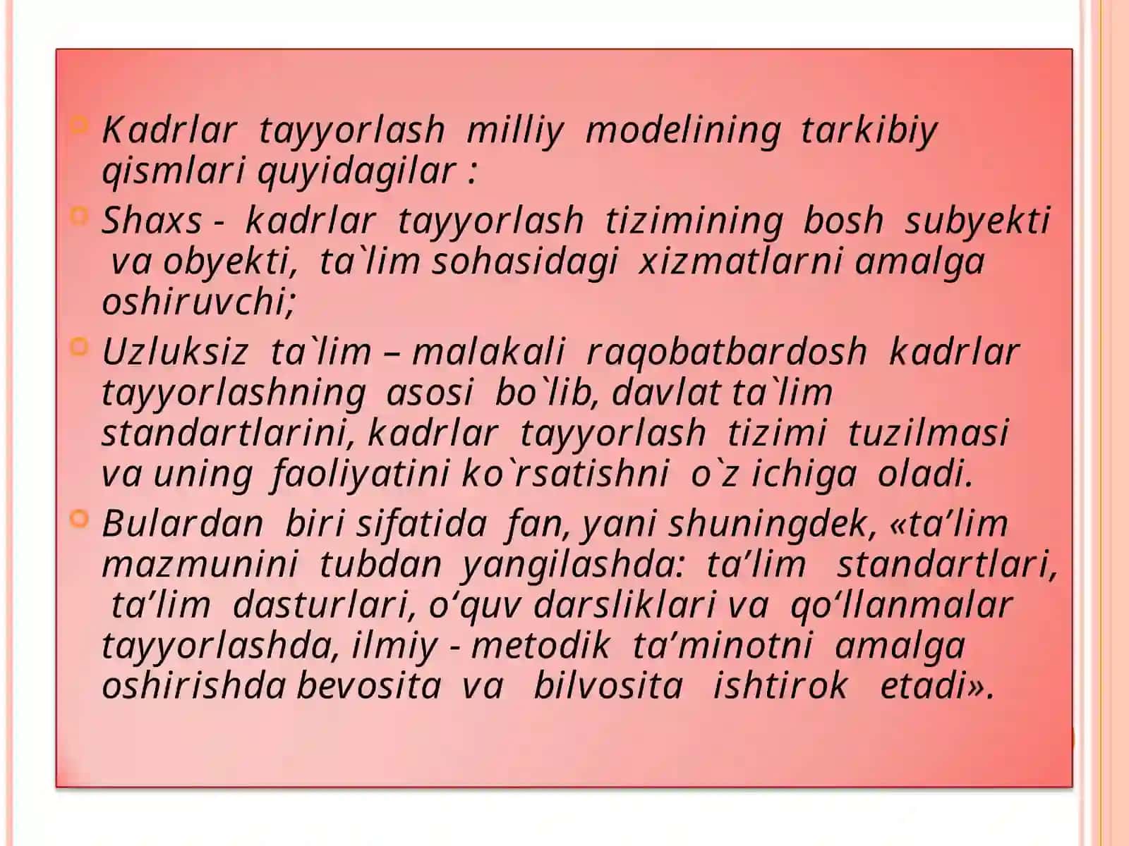 KADRLAR TAYYORLASHNING MILLIY MODELI 4