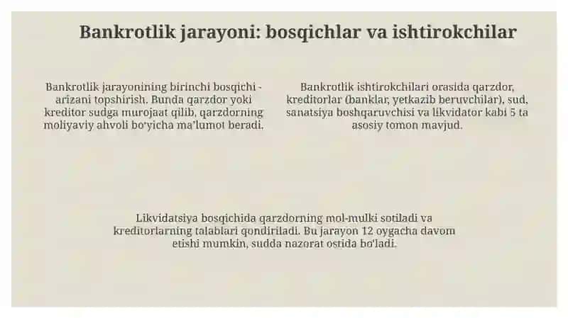 Bankrotlik tushunchasi va belgilari 4
