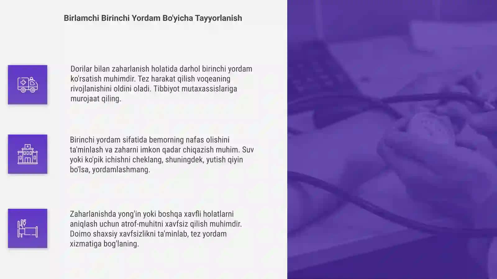 Dori tushunchasi va zaharlanishda birinchi yordam berish 4