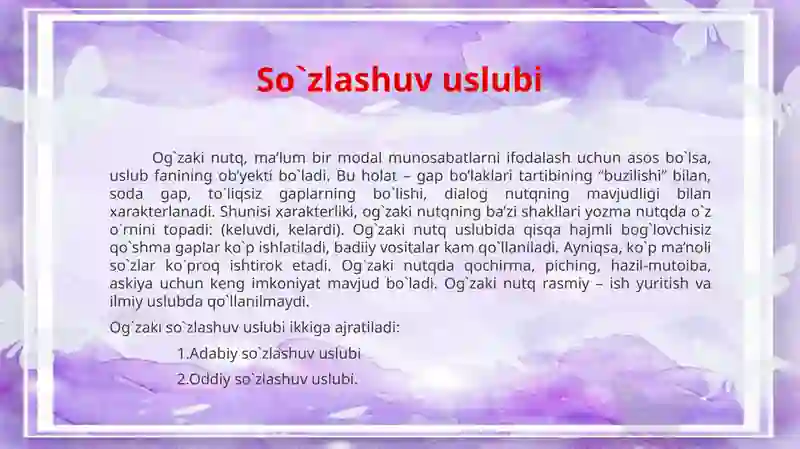 Nutqning uslubiy shakllari 4