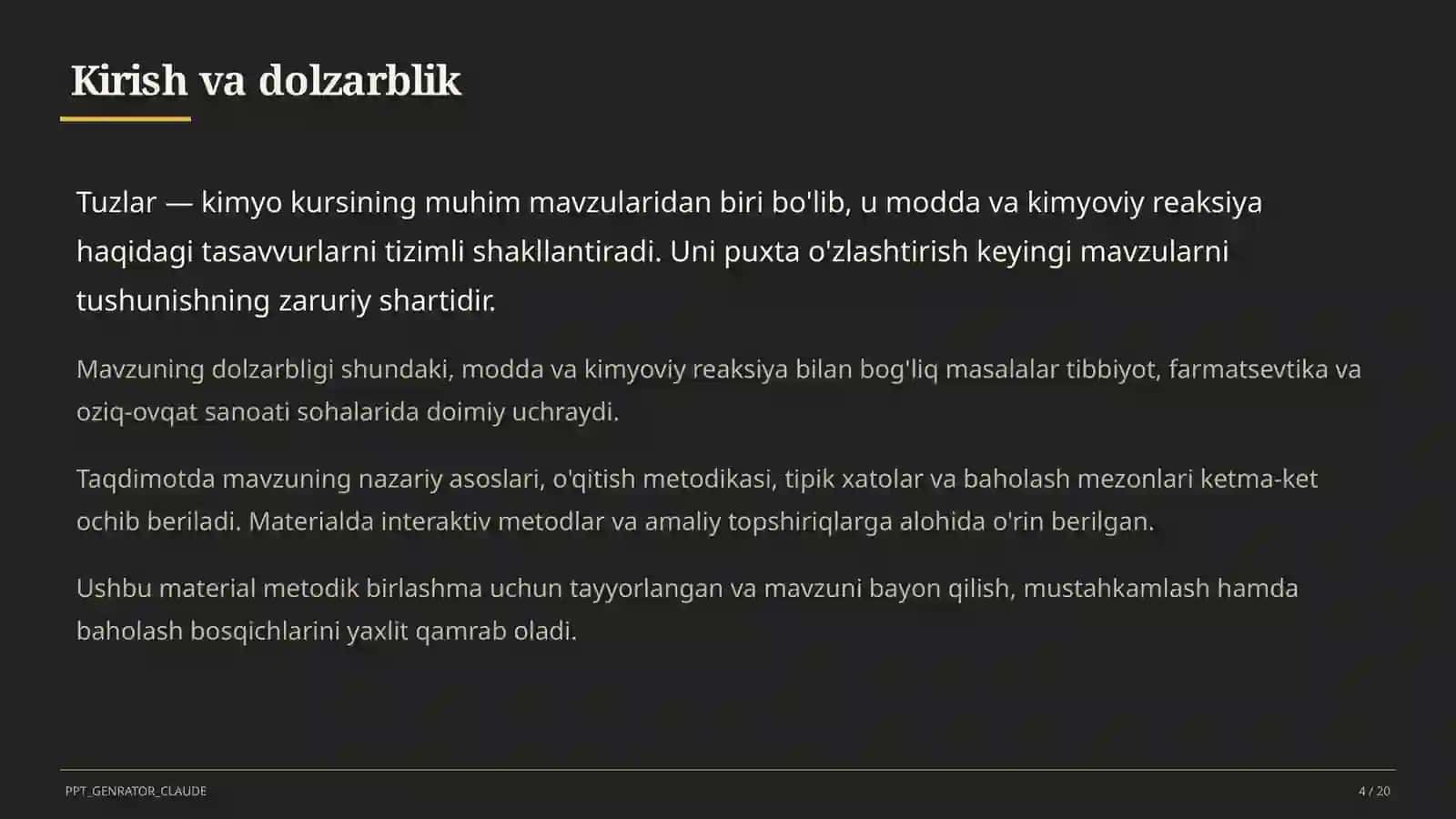 Tuzlar (8-sinf) 4