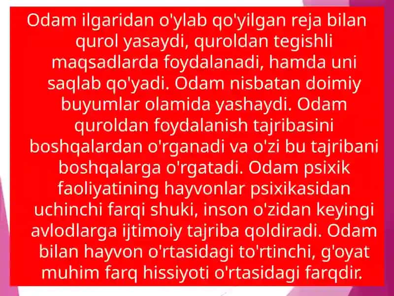 Ontogenizning ilk bosqichlari dainsonning psixik rivojlanishiga xos xususiyatlar 4