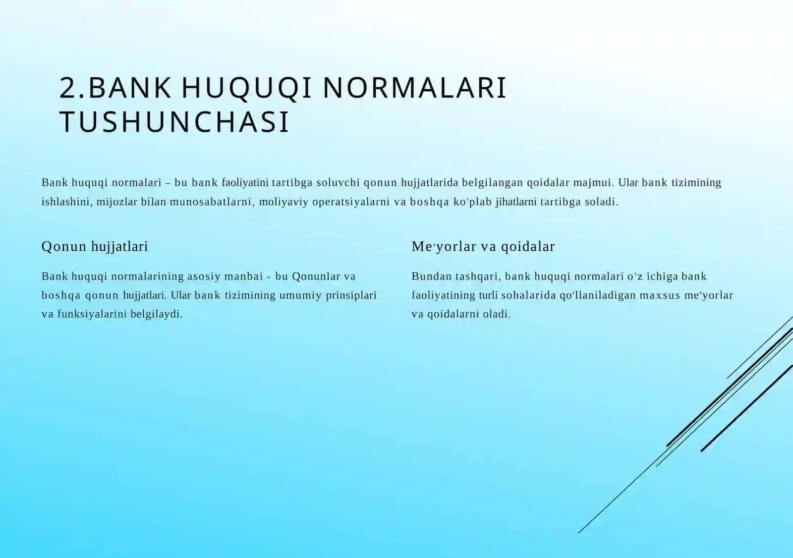 Bank huquqining normalari tushunchasi va shaxsiyatlari 4