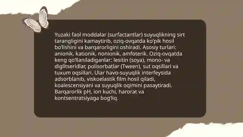 Koʻpik hosil qiluvchi moddalar 4