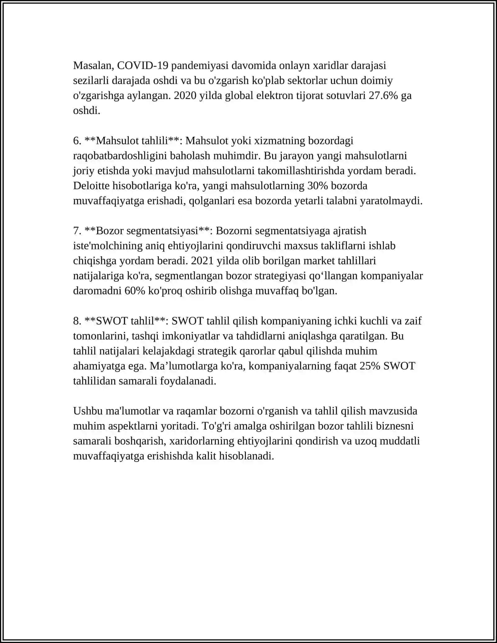 BIZNES G'OYANI TANLASH VA STRATEGIK QAROR QABUL QILISH 4