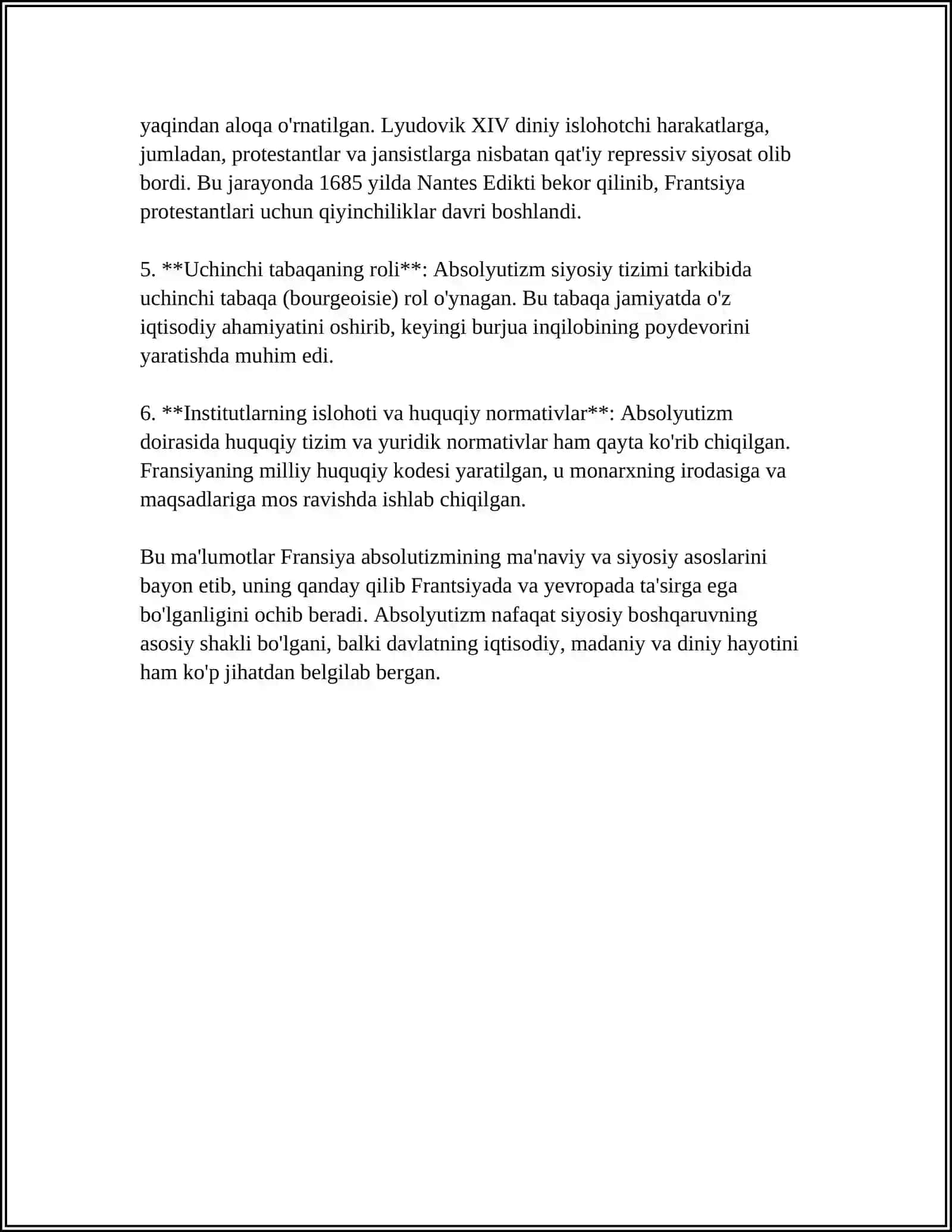 FRANSIYA ABSOLYUTIZMNING XUSUSIYATLARI 4