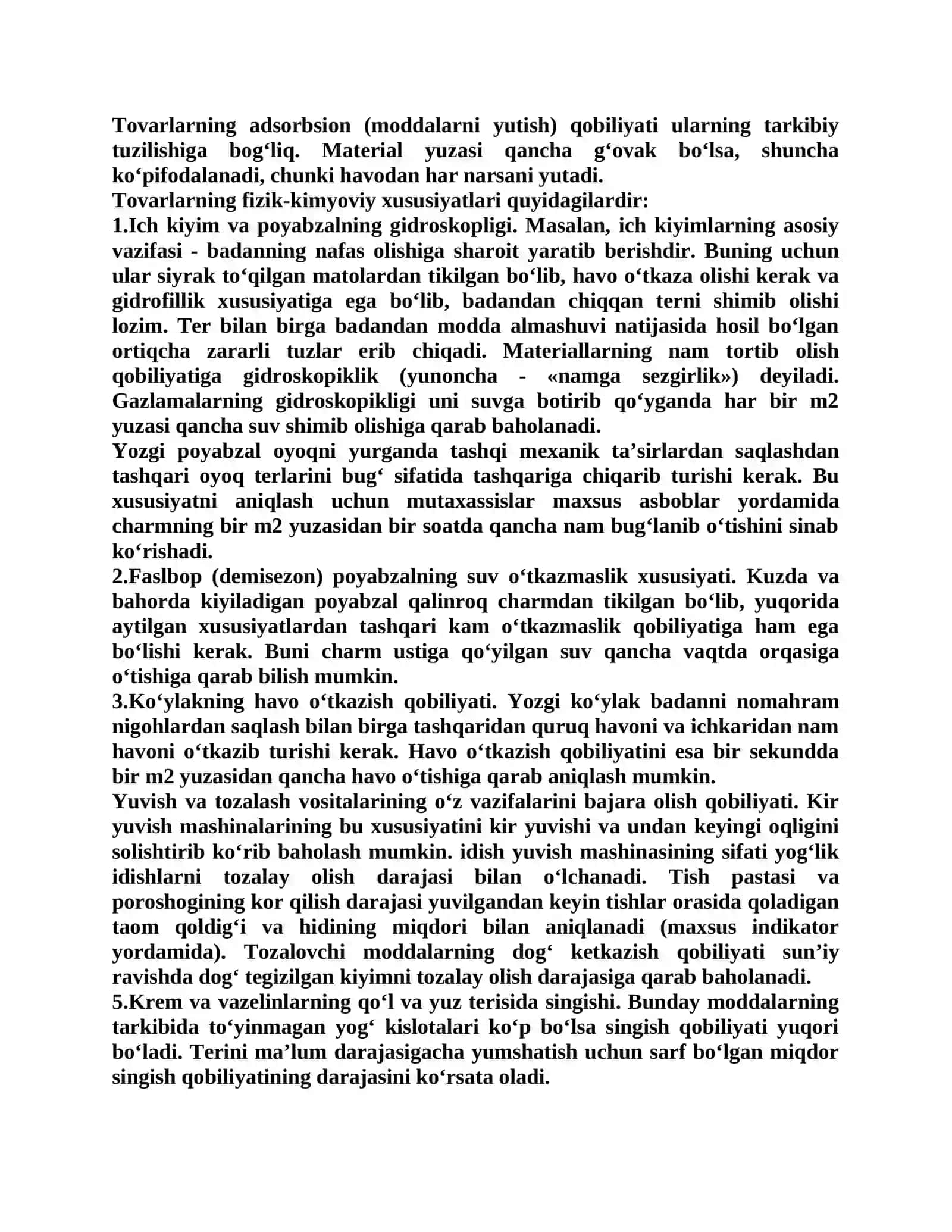 Tovarlarning iste’mol xususiyatlari 4