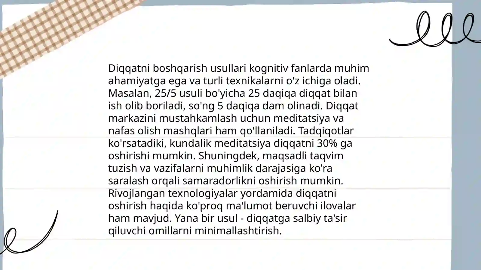 Xotira, diqqat va intellekt buzilishlari 4