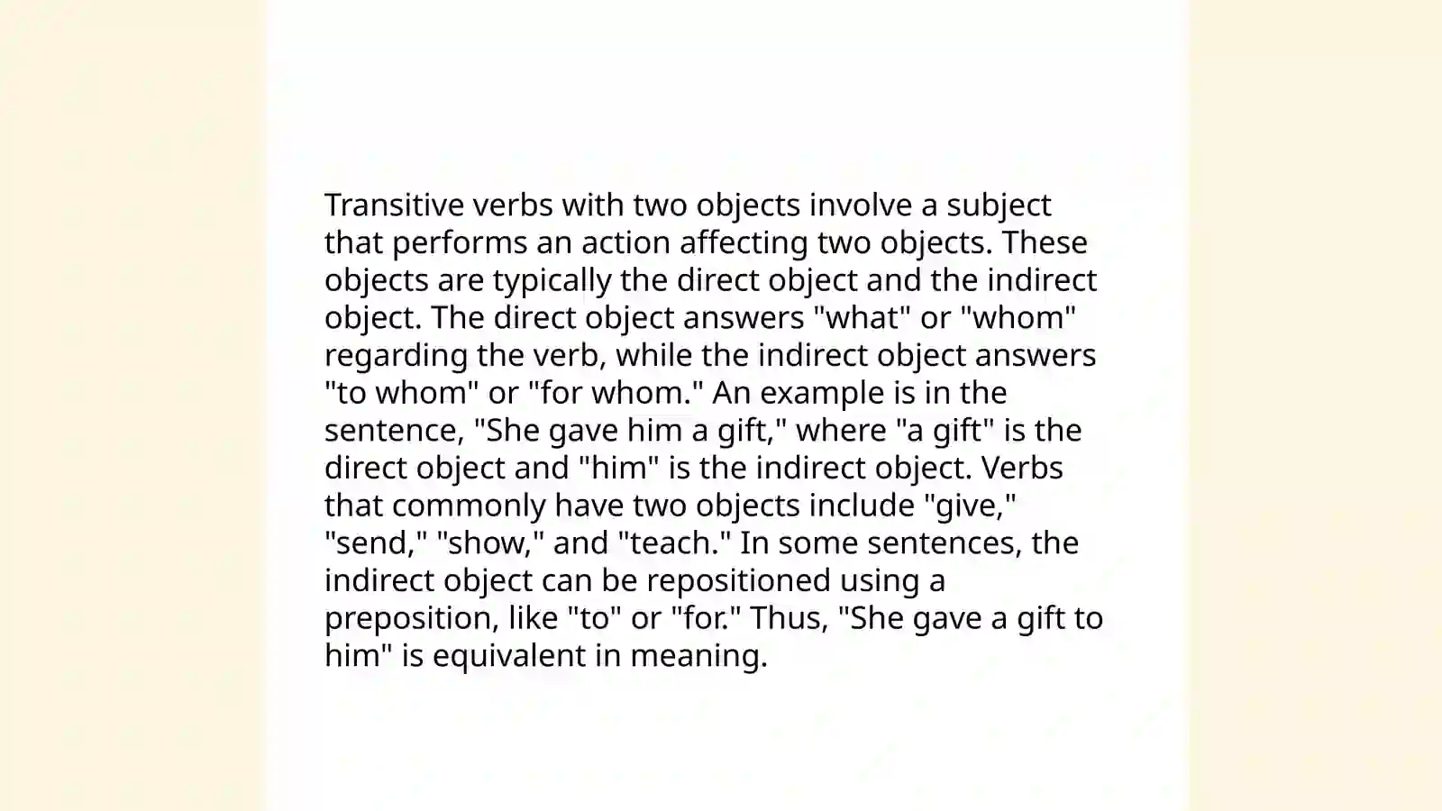 Two-object verbs 4