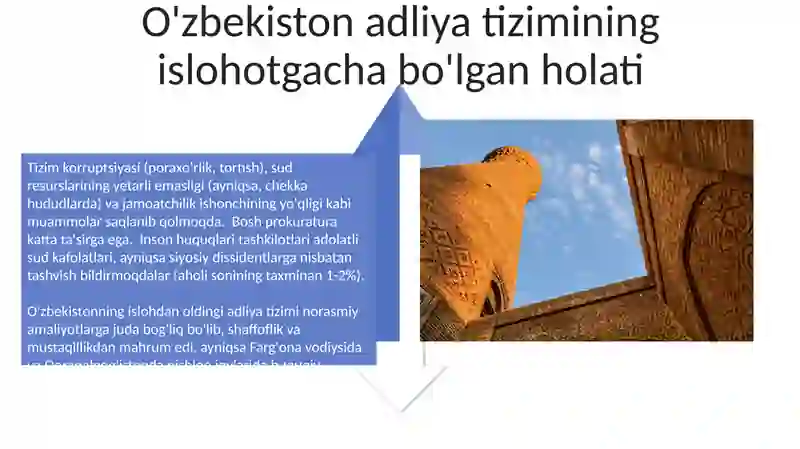 Oʻzbekistonda huquq-tartibot organlari va sud tizimidagi oʻzgarishlar 4