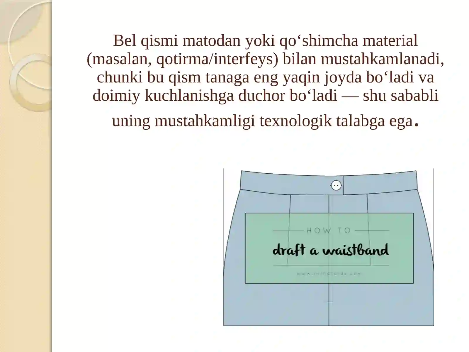 Ayollar shimining bel qismlariga ishlov berish 4