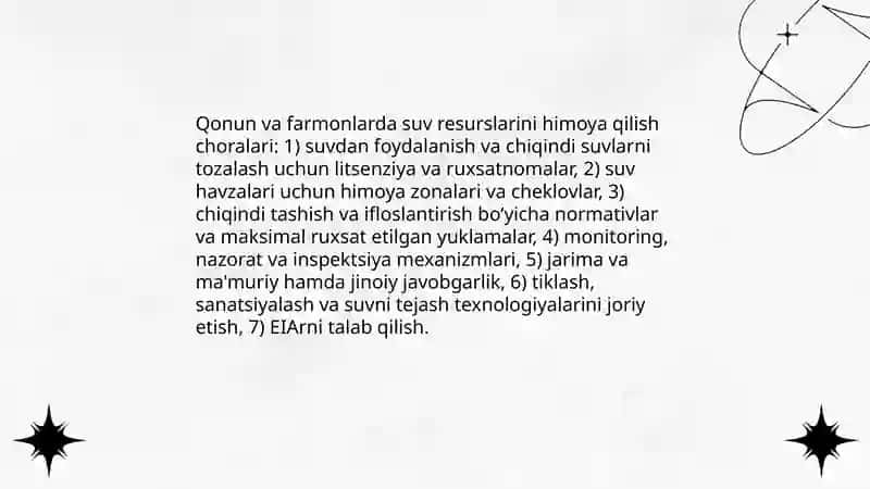 Tabiatni muhofaza qilish masalalarini me'yoriy hujjatlarda yoritilishi 4