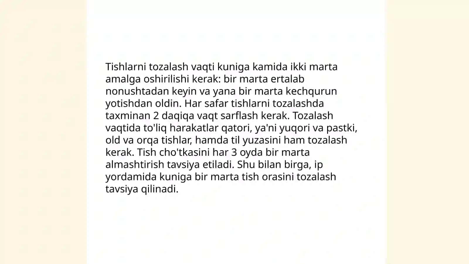 Ogʻiz boʻshligʻi shaxsiy gigiyenasi qoidalari, tishlarni tozalash usullari 4