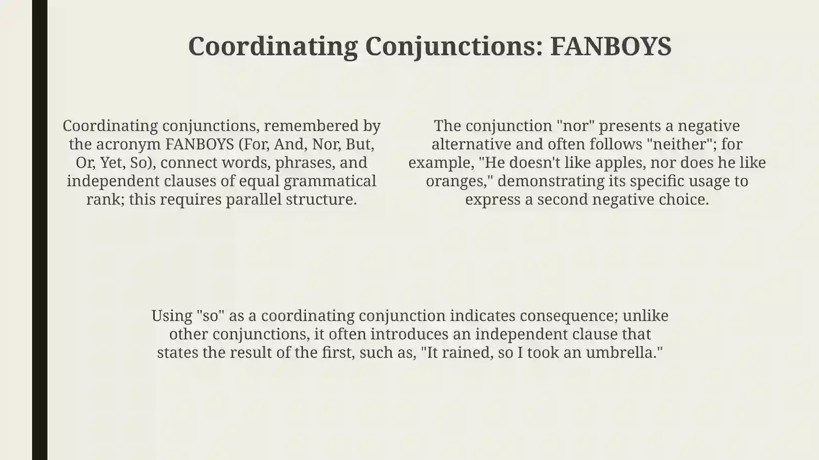 Types of conjunctions 4