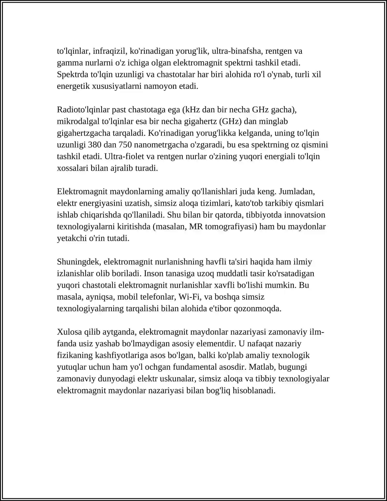 Elektromagnit maydonlar nazariyasi 4