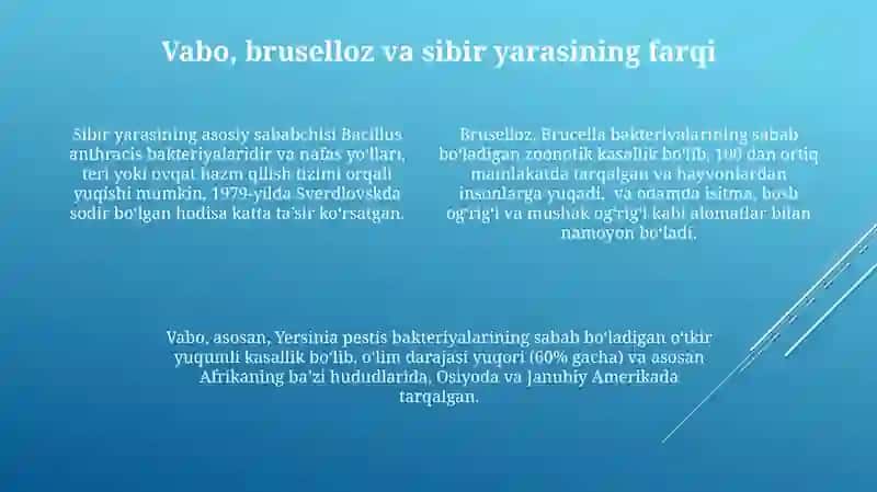 Oʻta xavfli yuqumli kasallik qoʻzgʻatuvchilari: kuydirgi oʻlat brusellez va alaykum 4