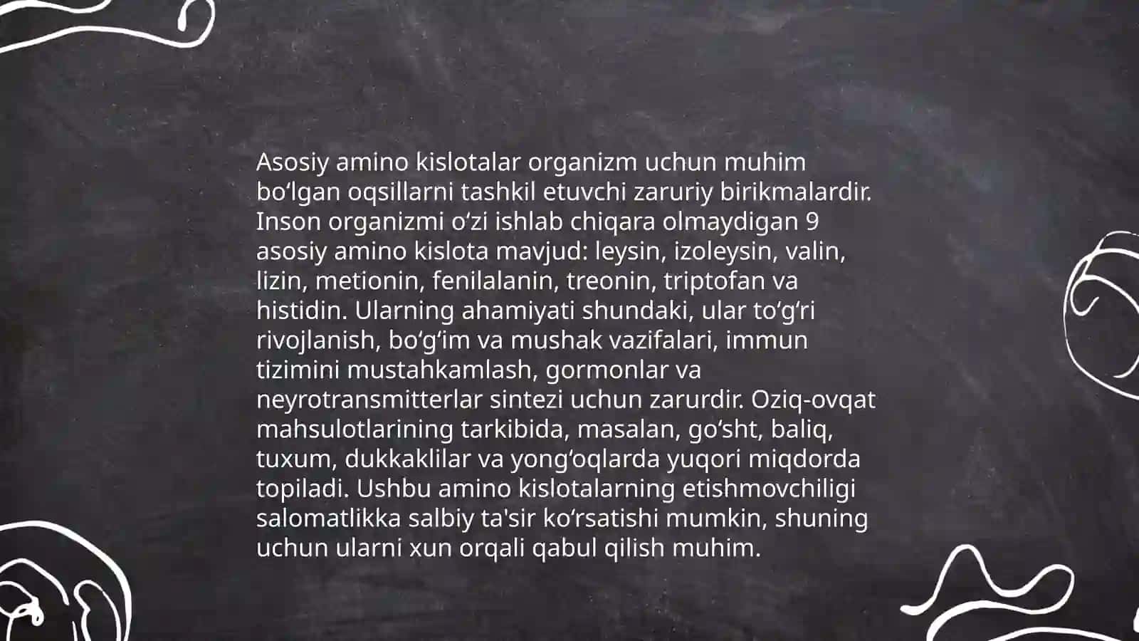 Aminokislotalar,nukleotidlar va ularning metabolizmi bilan bog'liq molekulalar 4