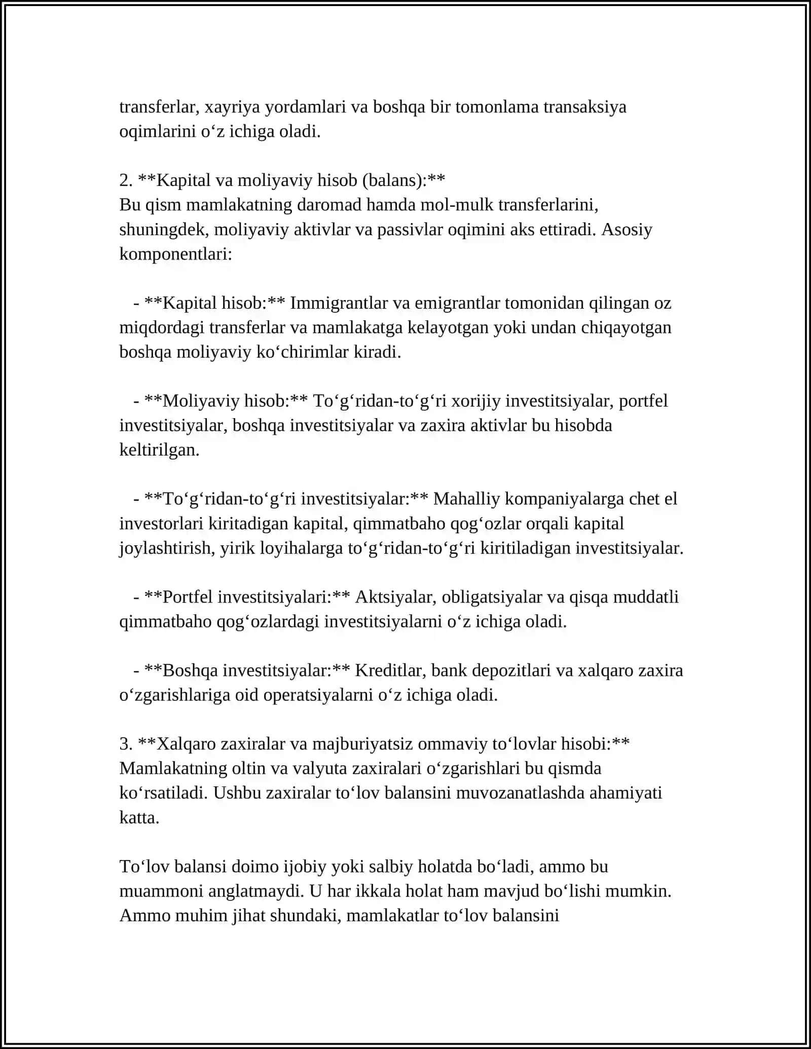 TOʻLOV BALANSI 4