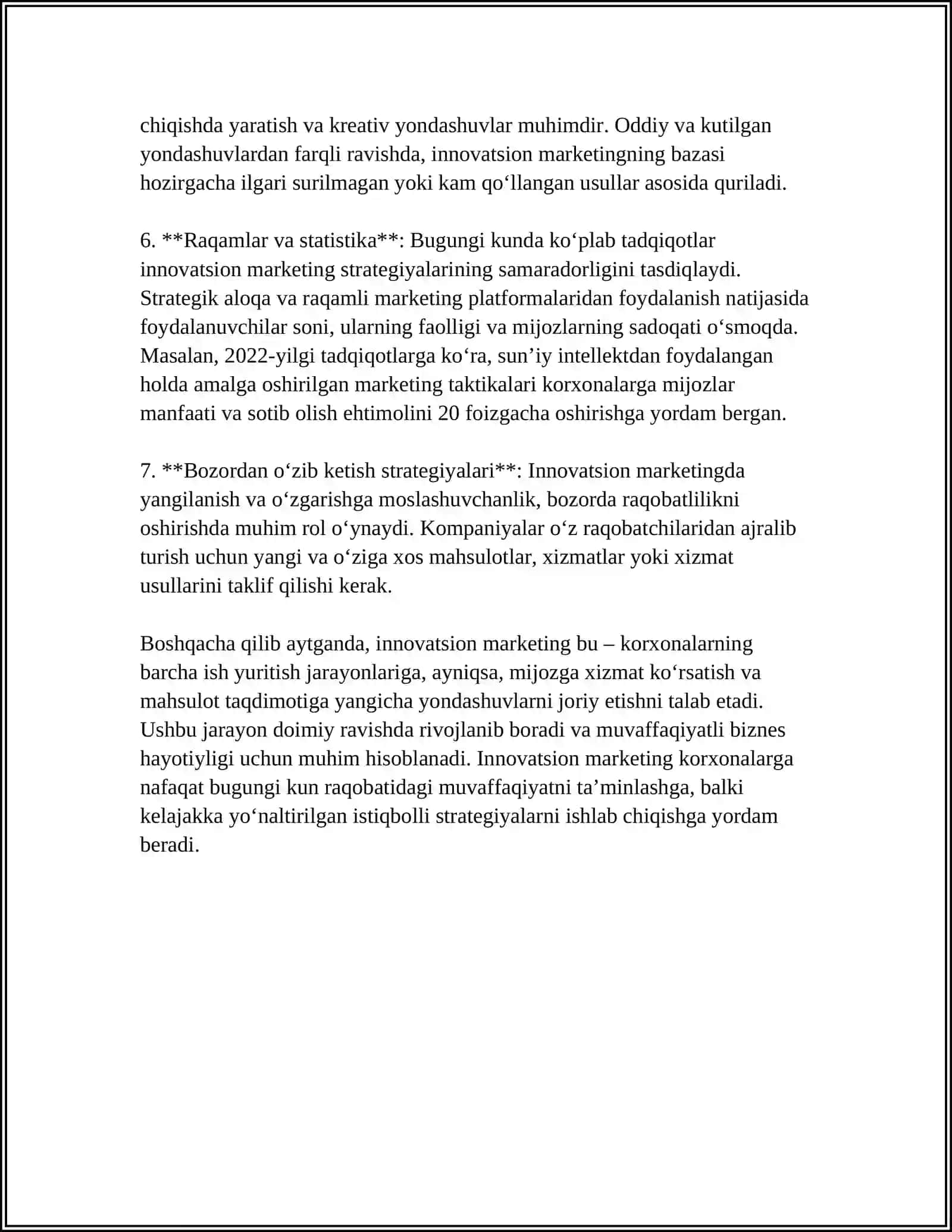 MARKETING INNOVATSION MARKETING 4