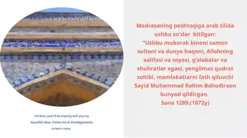MUHAMMAD RAHIMXON II MADRASASI 4