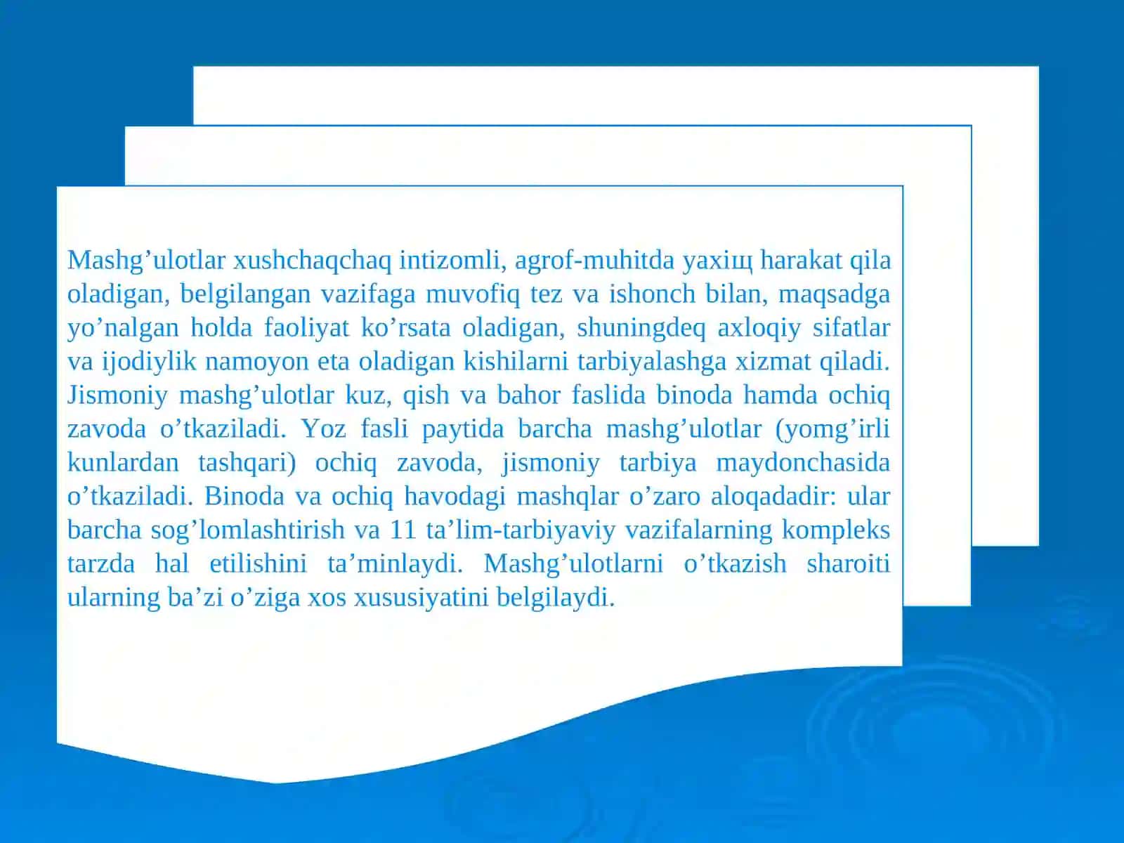 Katta va tayyorlov guruhlarida ertalabki badantarbiyani oʻtkazish metodikasi 4