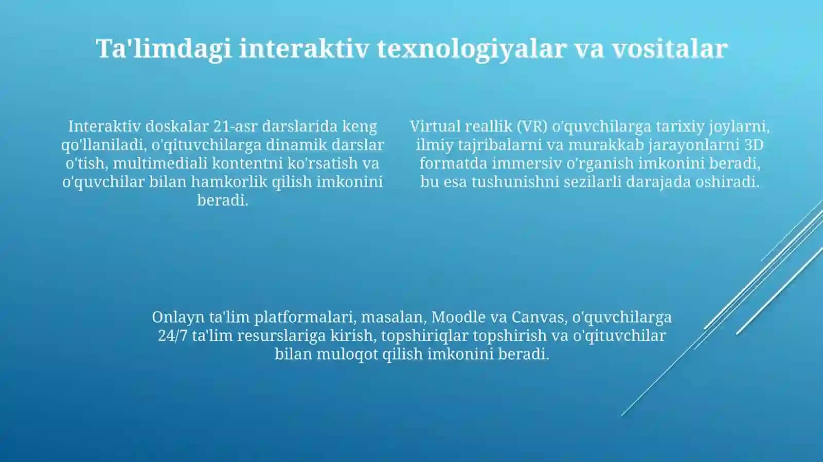 Taʼlimda interfaol metodlarni qoʻllash texnologiyasi 4