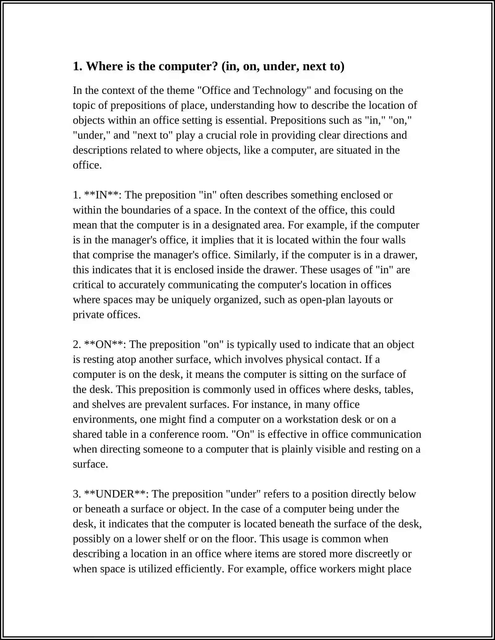 Theme: OFFICE AND TECHNOLOGY 4