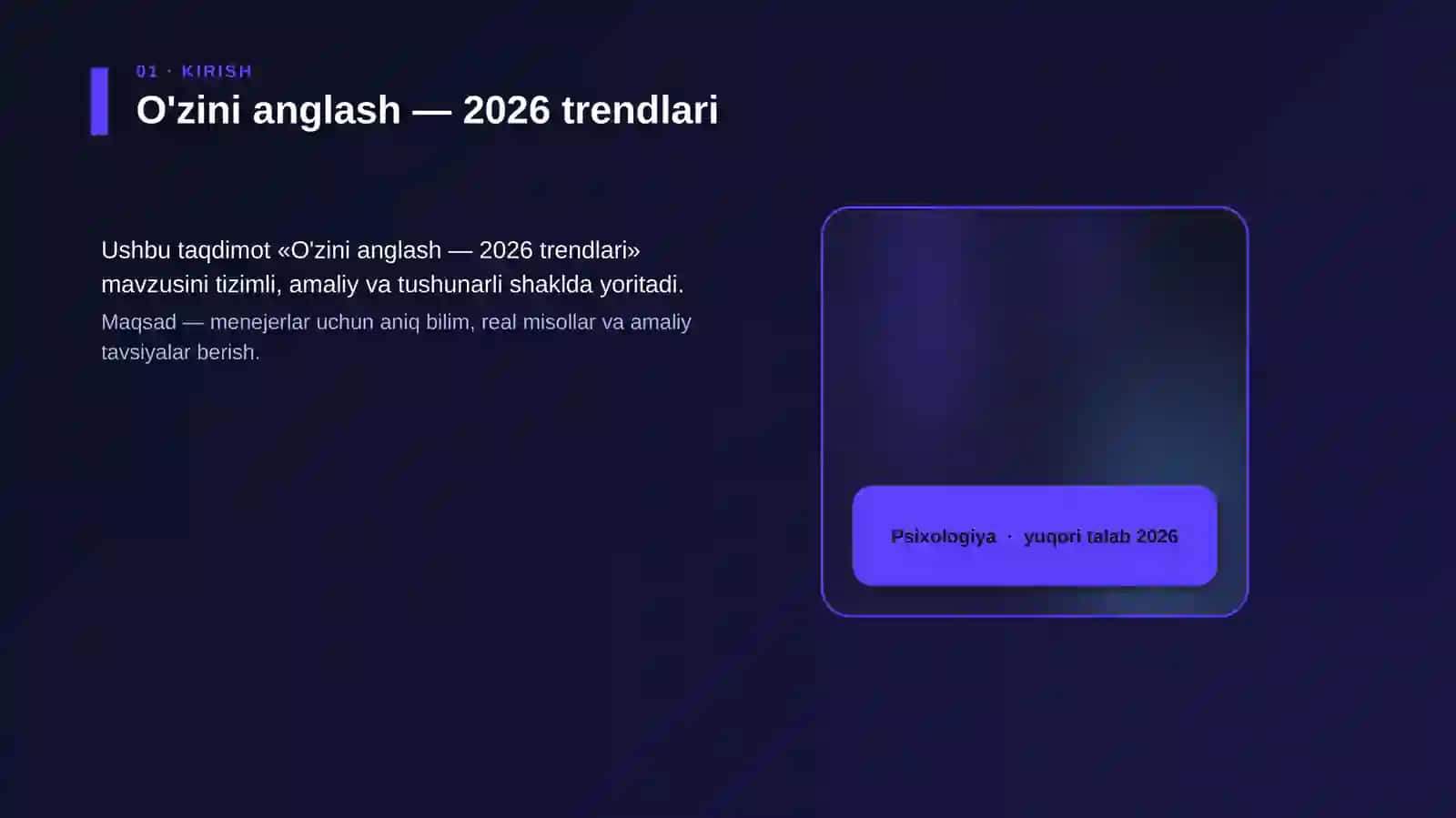 O'zini anglash — 2026 trendlari 4