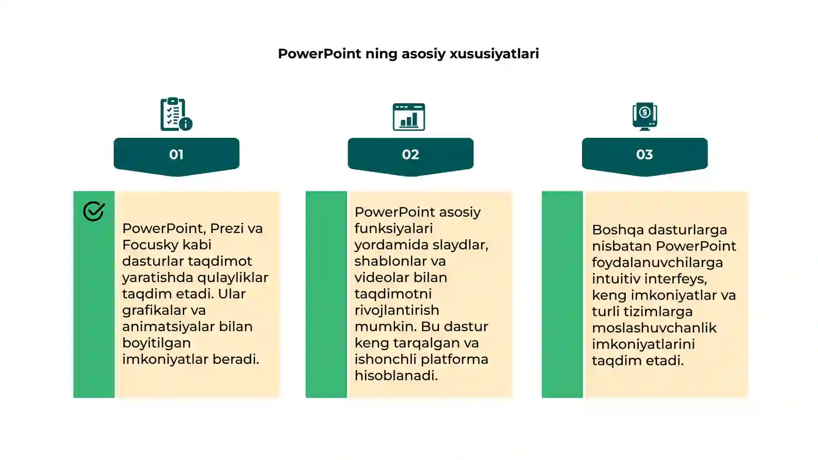 Taqdimot dasturlari: PowerPoint, Prezi, Focusky 4