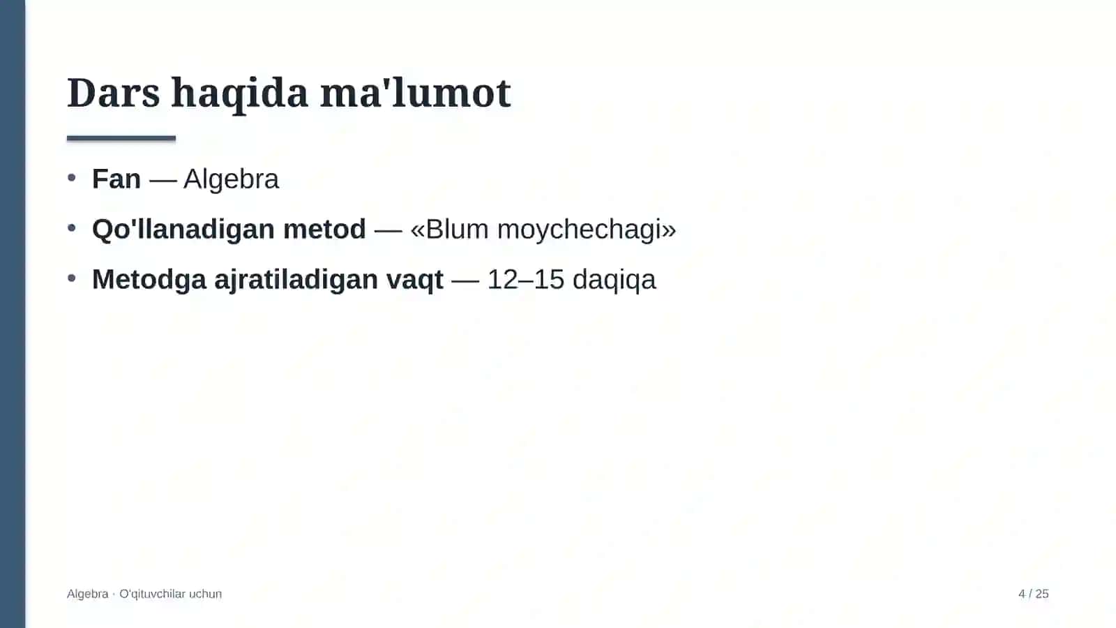 algebra darslarida blum moychechagi metodidan foydalanish 4861 4