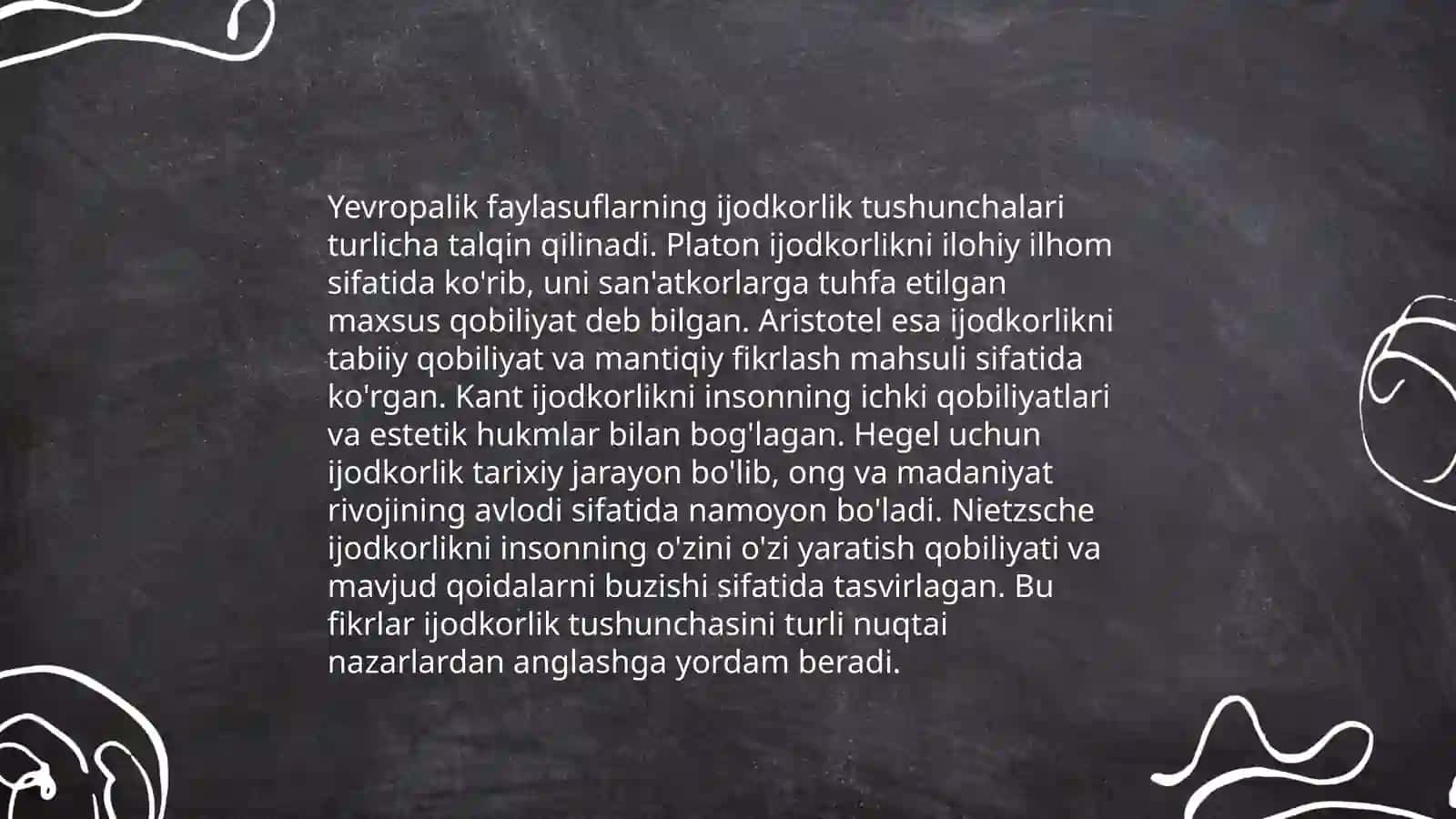 Orta osiyo, Yevropa va sharq olimlarini kreativlik boyicha nazariyalari va metodikalari 4