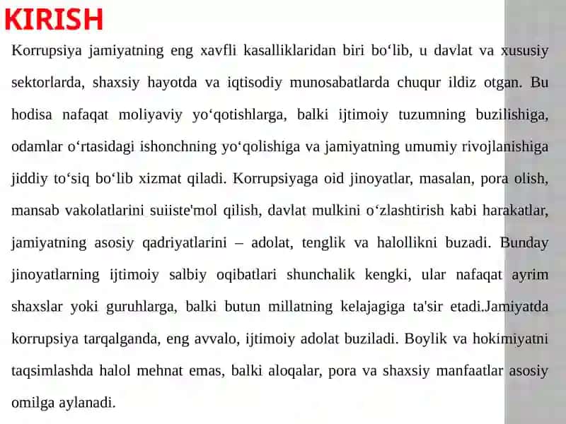 Korrupsiyaga oid jinoyatlarning ijtimoiy salbiy oqibatlar 4