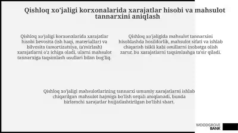 Qishloq xo'jaligi korxonalarida buxgalteriya hisobi tashkil etilishining asosiy elementlari 4