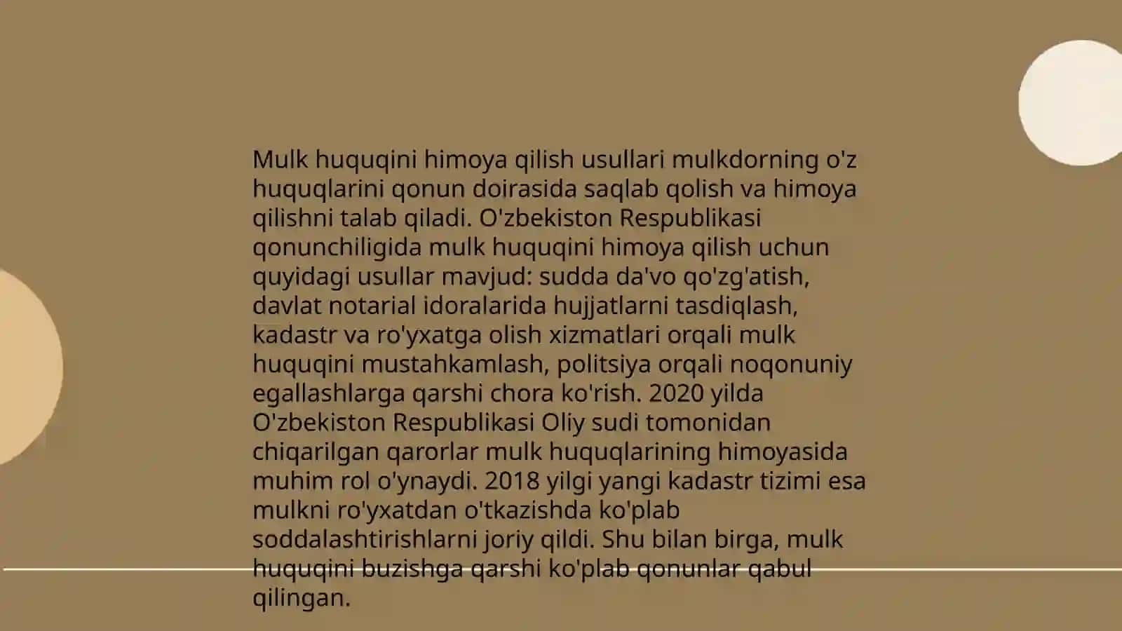 Mulk huquqi va boshqa ashyoviy huquqlarni himoya qilish 4